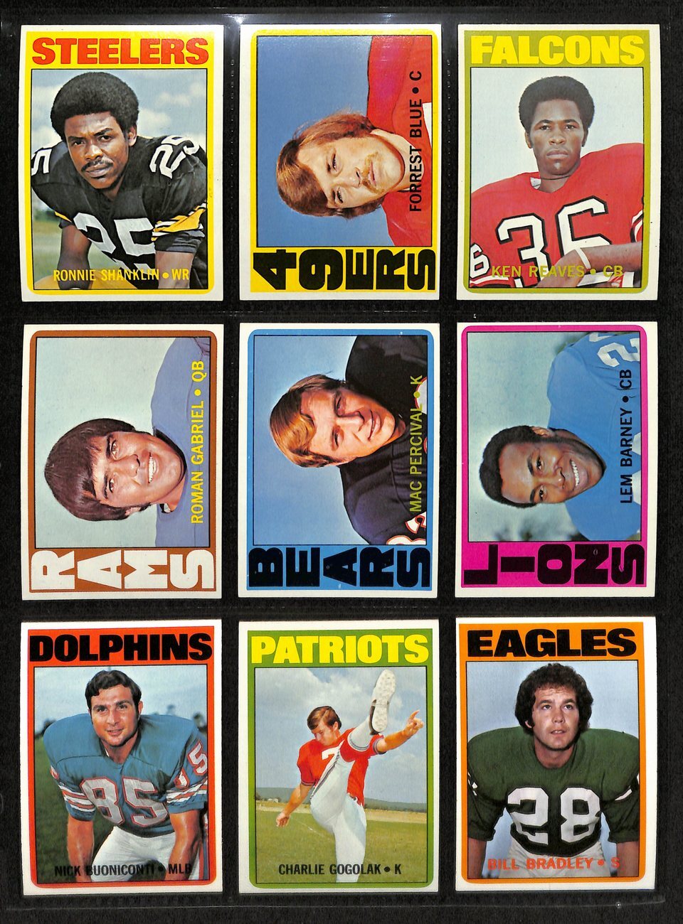 1972 Topps Football Complete Low Number Set (263)
