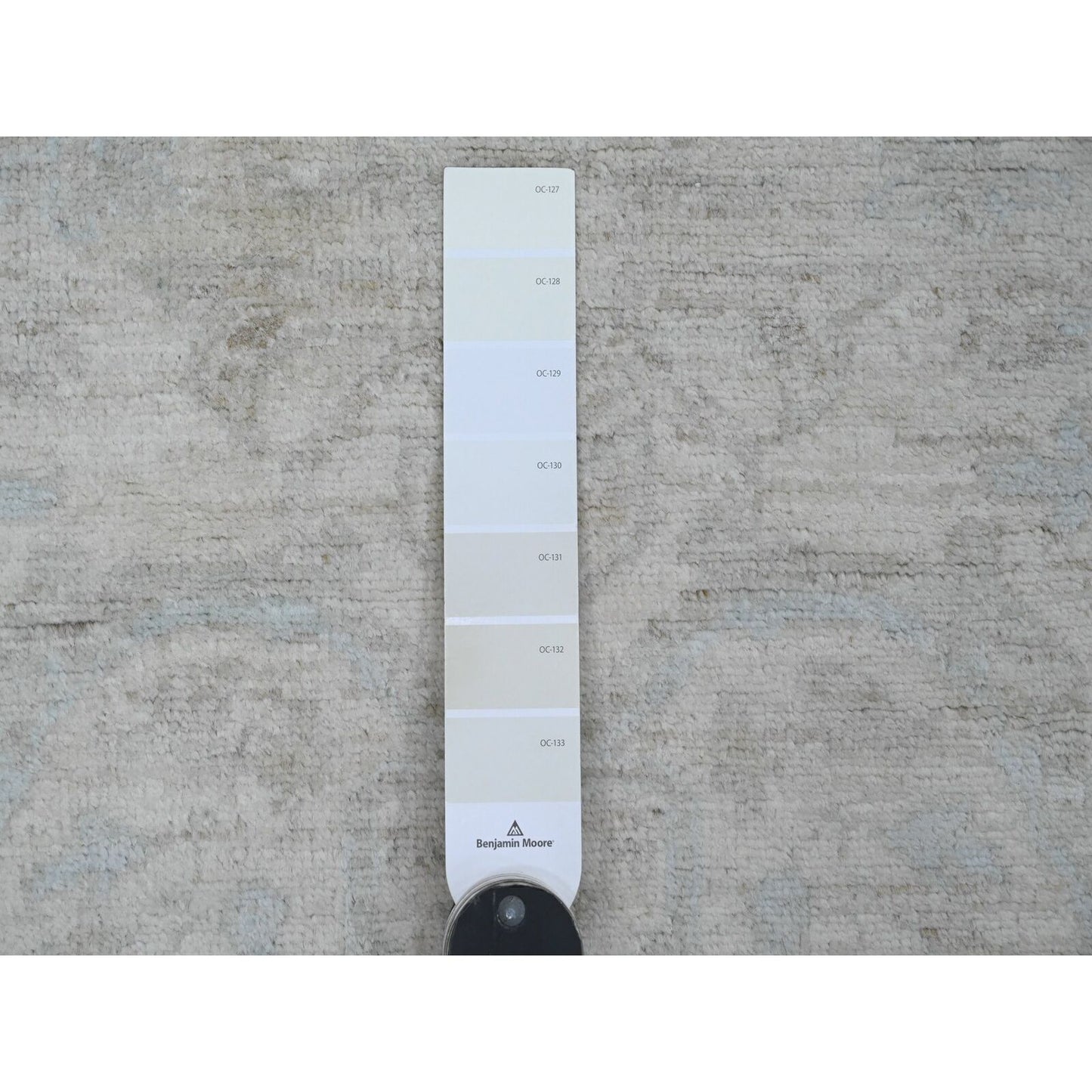 2'8"X5'6" Bone White Stone Washed Peshawar Hand Knotted Wool Runner Rug
