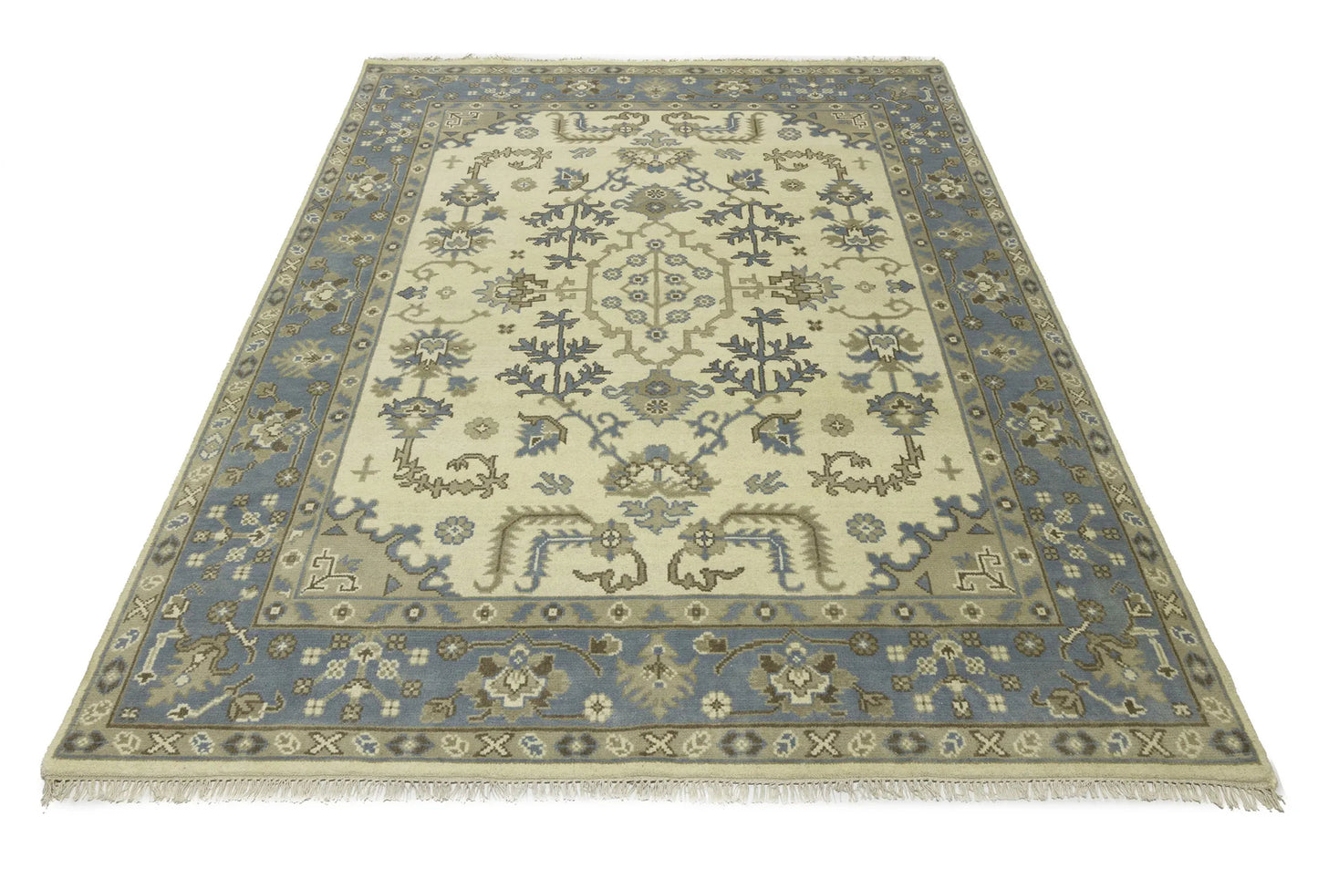 8X10 Ft Oushak Chobi Oriental Rug Floral Design