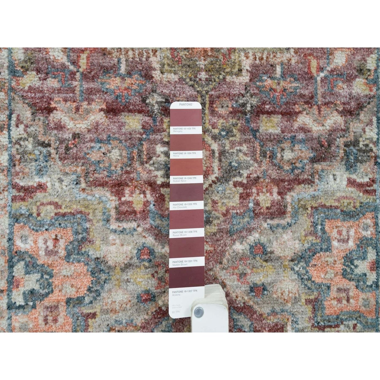 2'6"X15'8" Red Wool Heris Revival Hand Knotted Xl Runner Oriental Rug