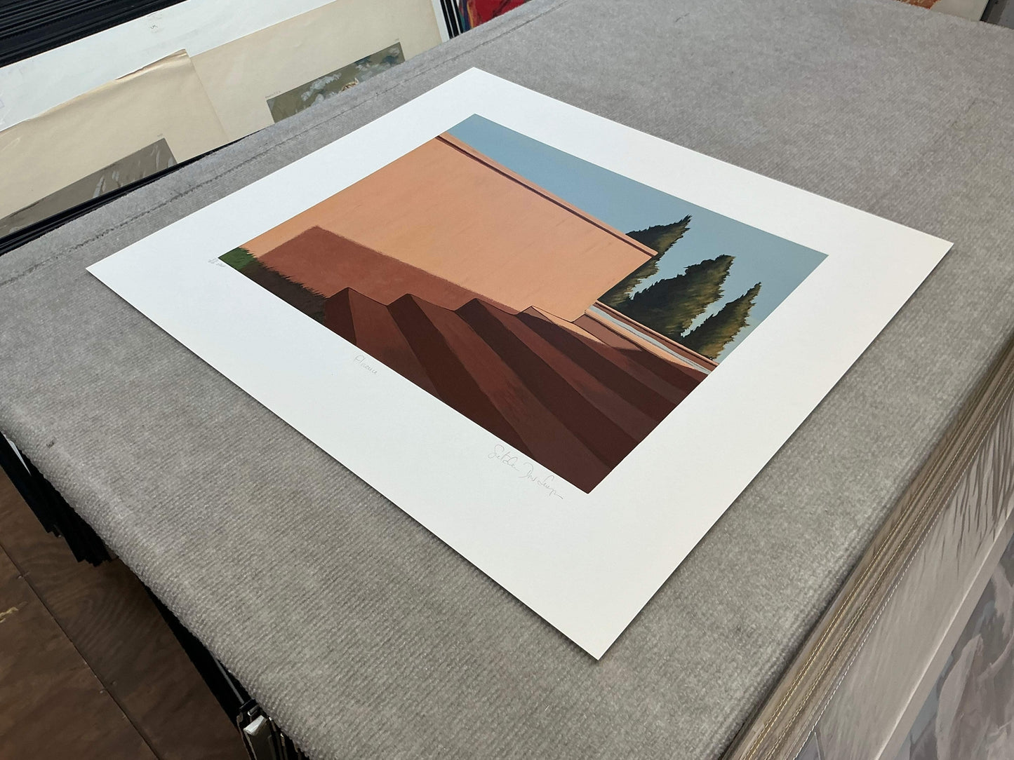 Gretchen Dow Simpson Florence, Italy Signed " Serigraph Conte
