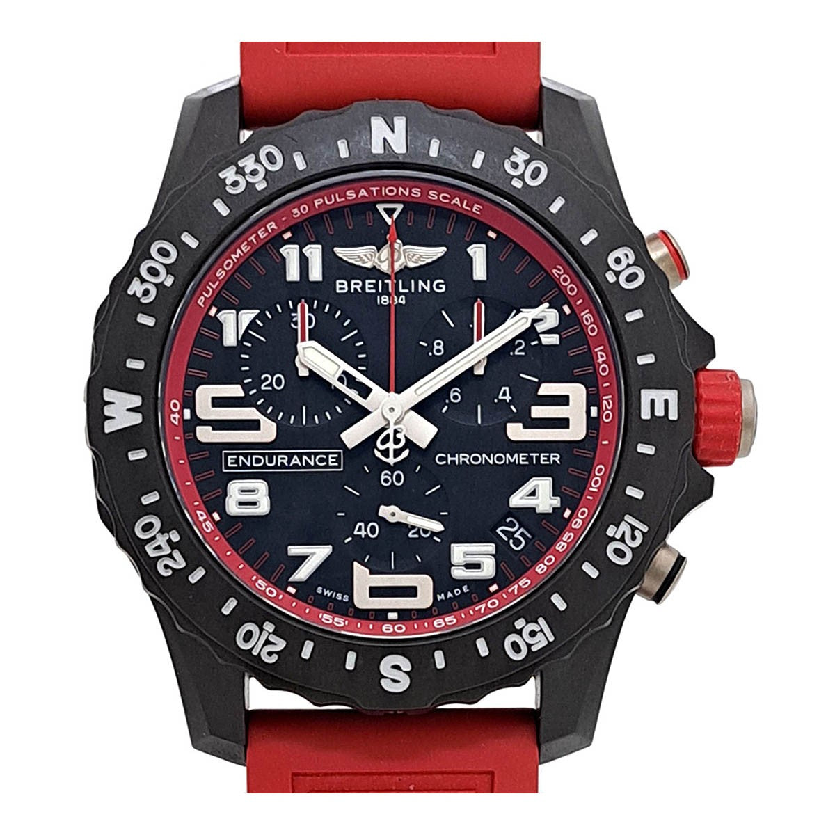 Breitling Endurance Pro Chronograph Date X82310 Black Men'S Used Watch #6299