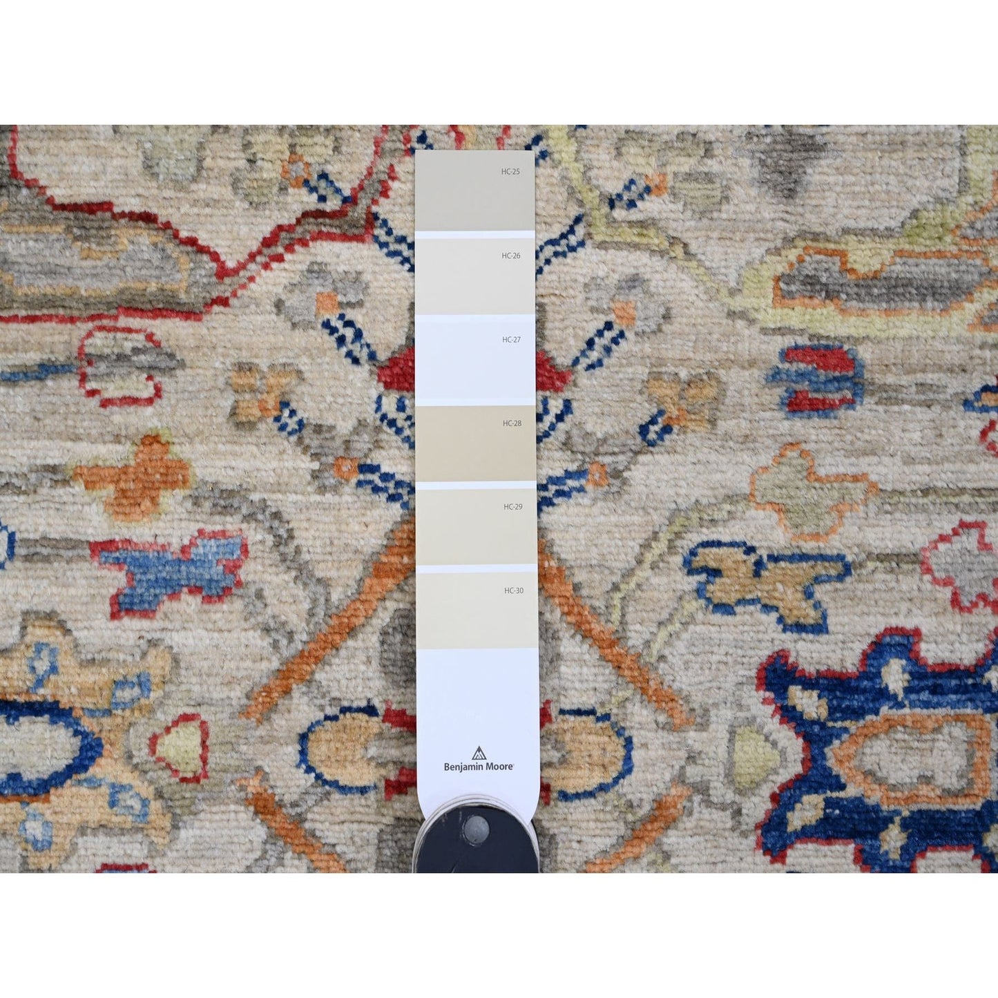 3'1"X10' Ivory Bijar Garus Design Hand Knotted Wool Runner Oriental Rug