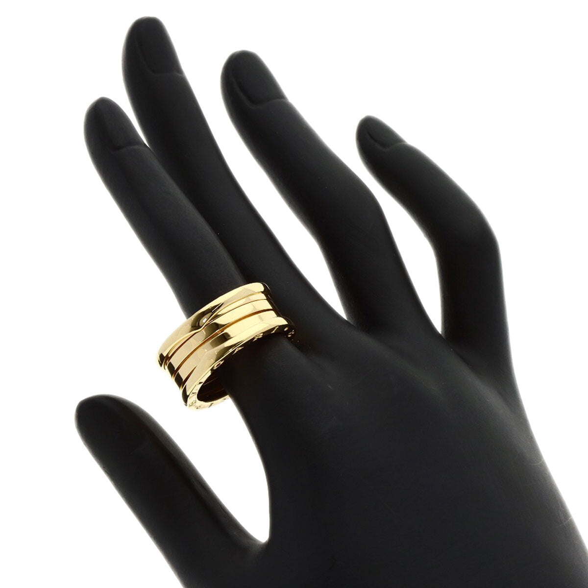 Bvlgari Ring B.Zero1 3 Bands #60 K18 Yellow Gold