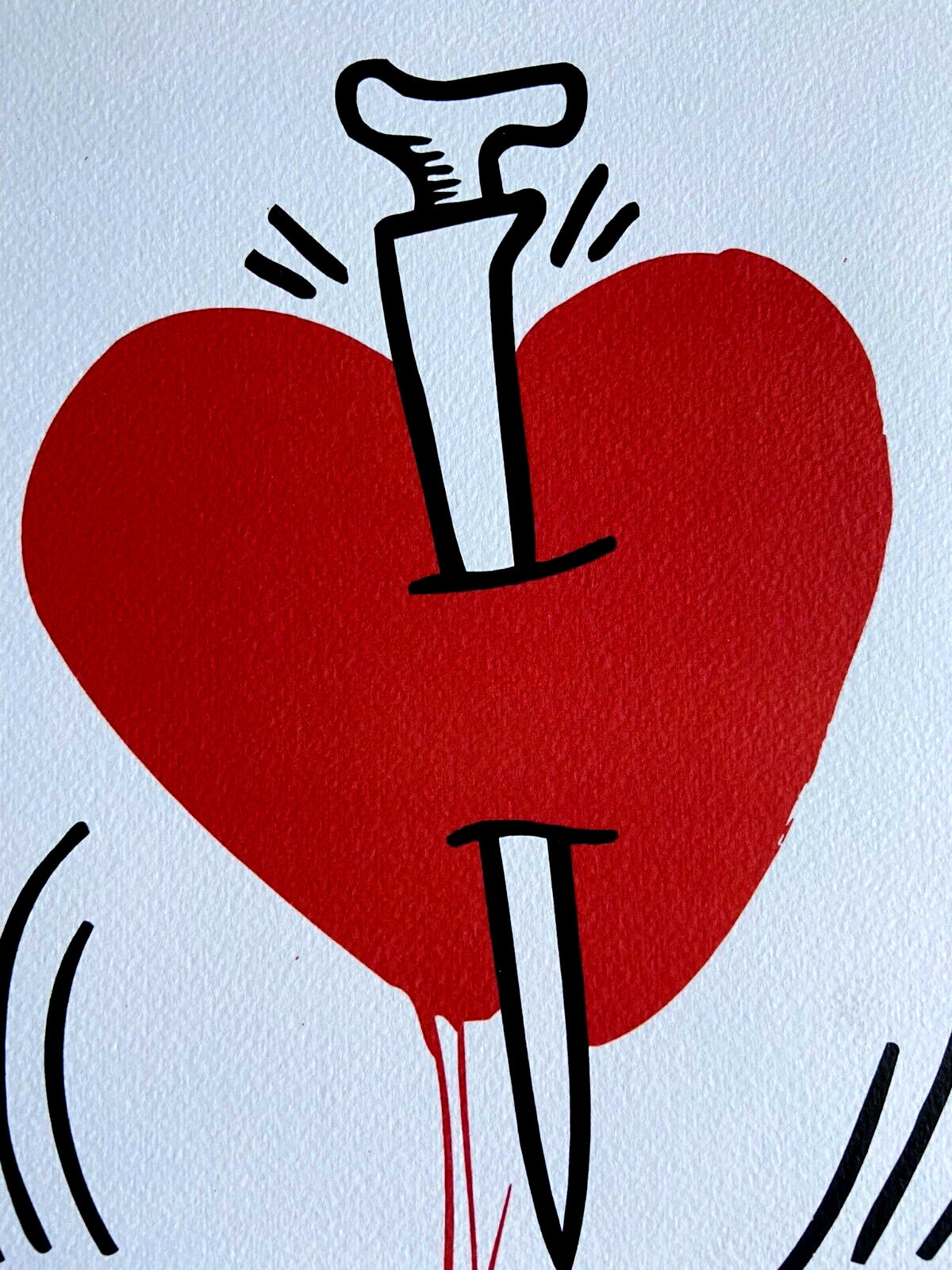 Keith Haring Lithograph Coa Signed Numbered By Hand /Stamp