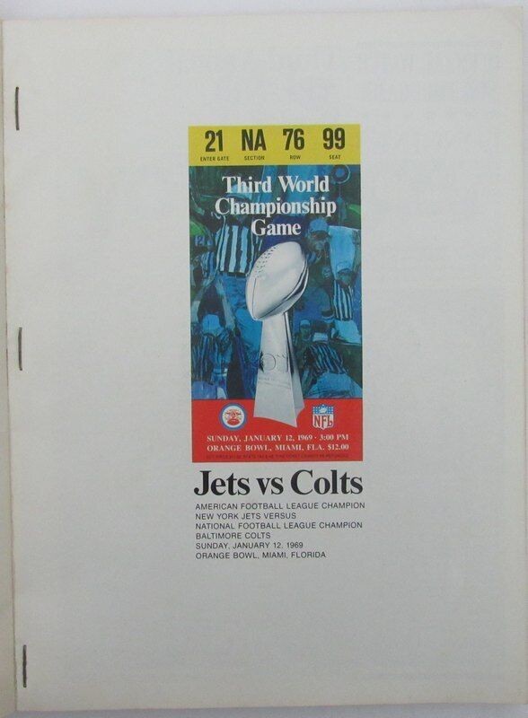 Super Bowl Iii - 1969 Vintage Rare Program Colts