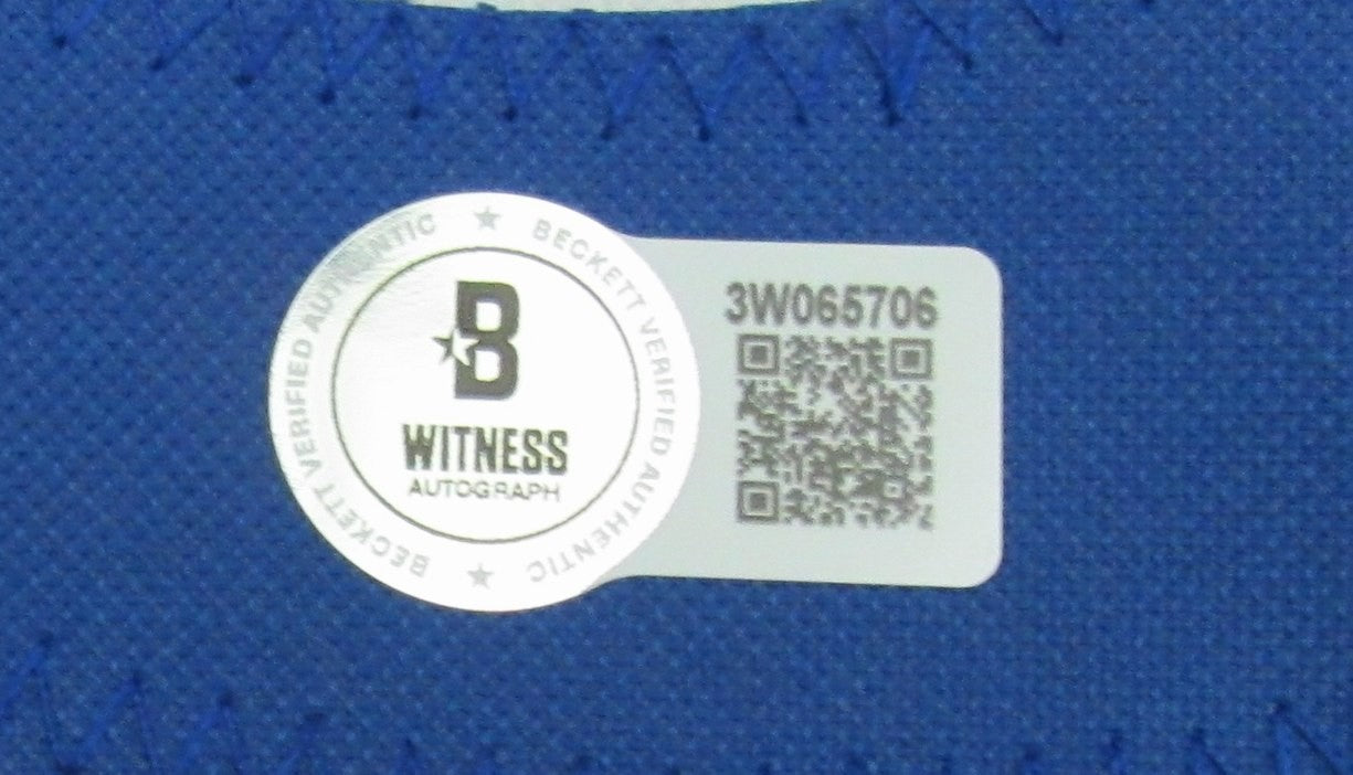 Allen Iverson Hof Autographed Red Custom Basketball Jersey 76Ers Beckett 196719