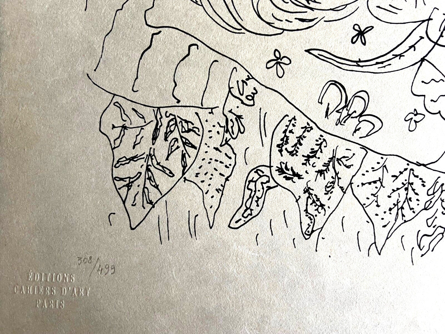 Henri Matisse Lithograph Hand Made Contract Hand