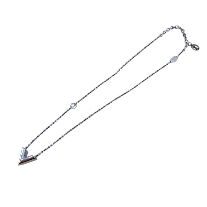 Louis Vuitton Essential V Necklace Metal Silver