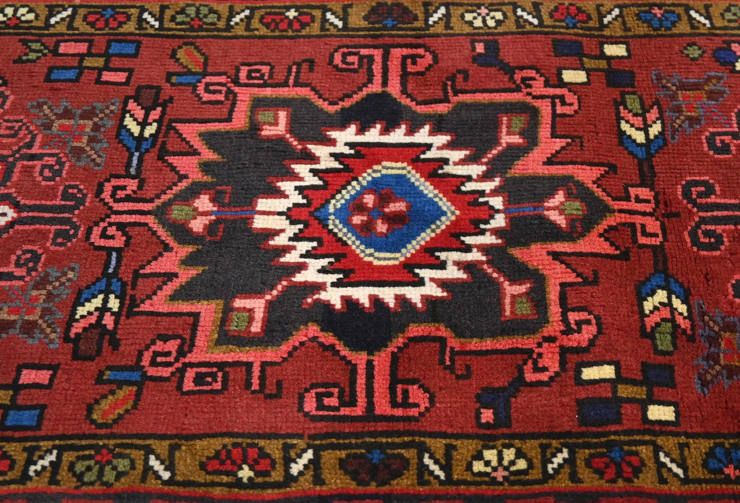 Vintage Hand-Knotted Oriental Runner Rug 2'3X6'2