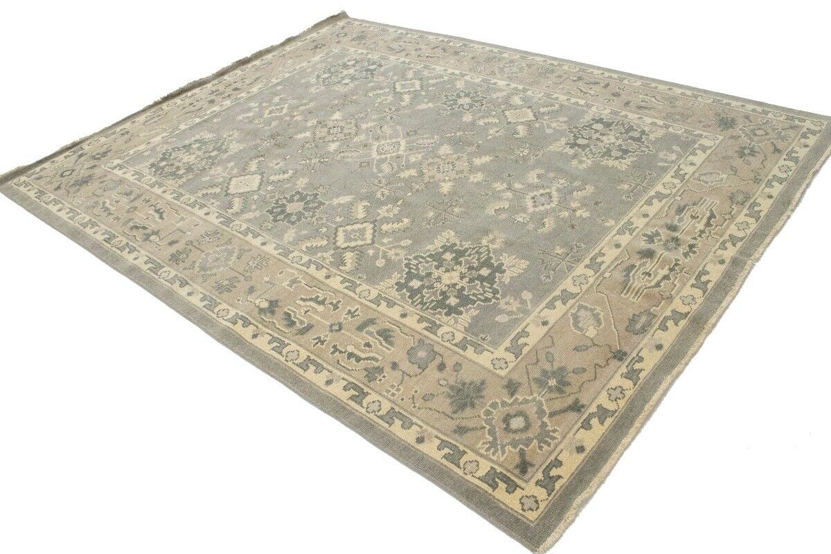 Handmade Muted Brownish Floral Transitional