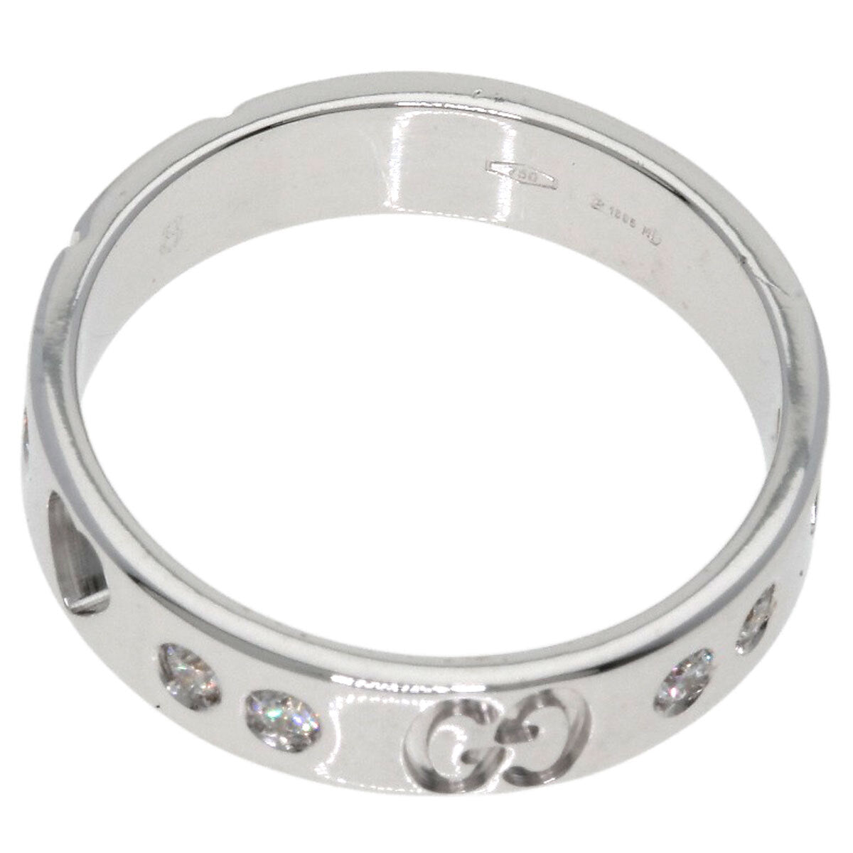 Gucci Ring Amor Heart 10P Diamond #8 K18 White