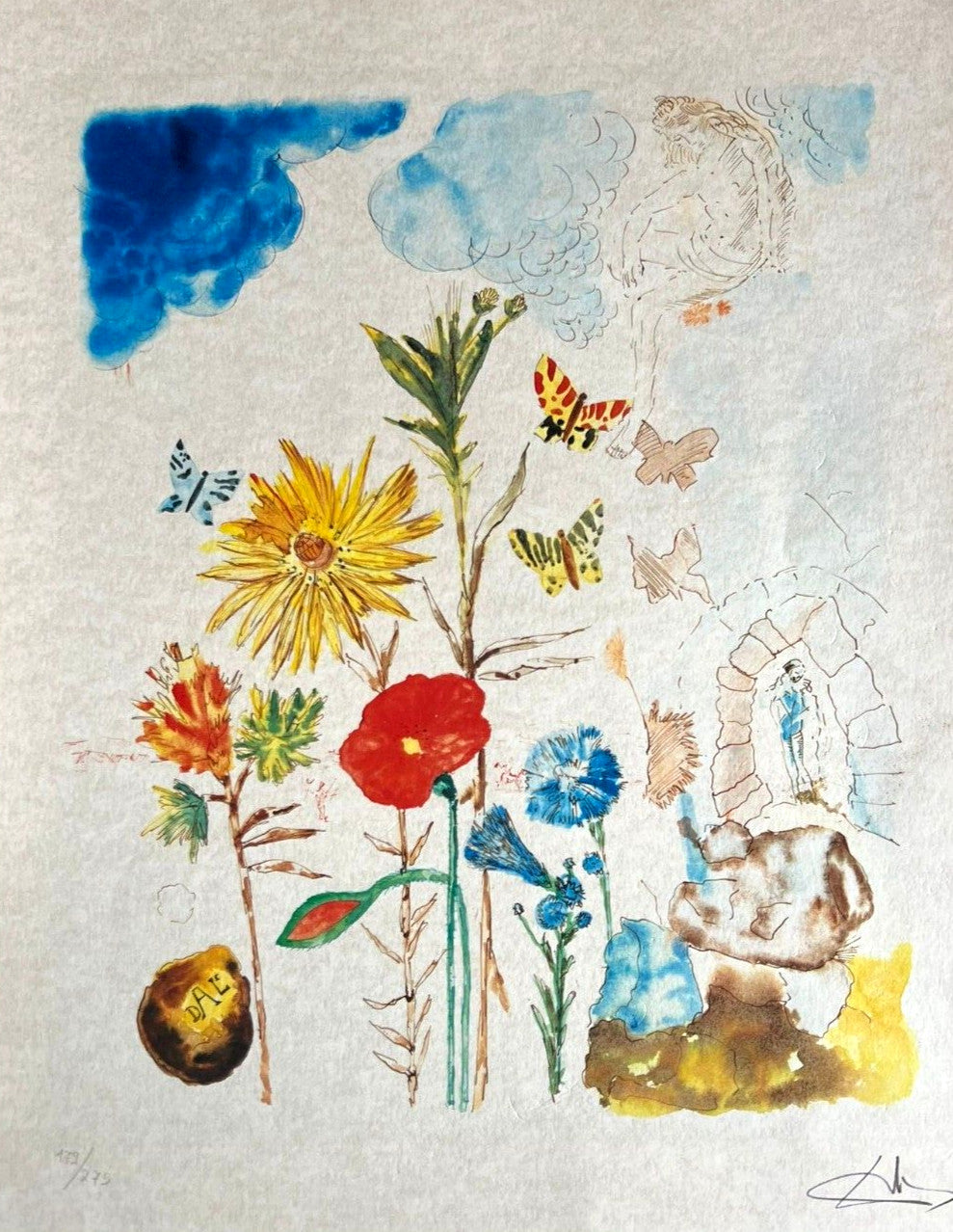 Salvador Dal Lithograph Coa Signed Op Numbered