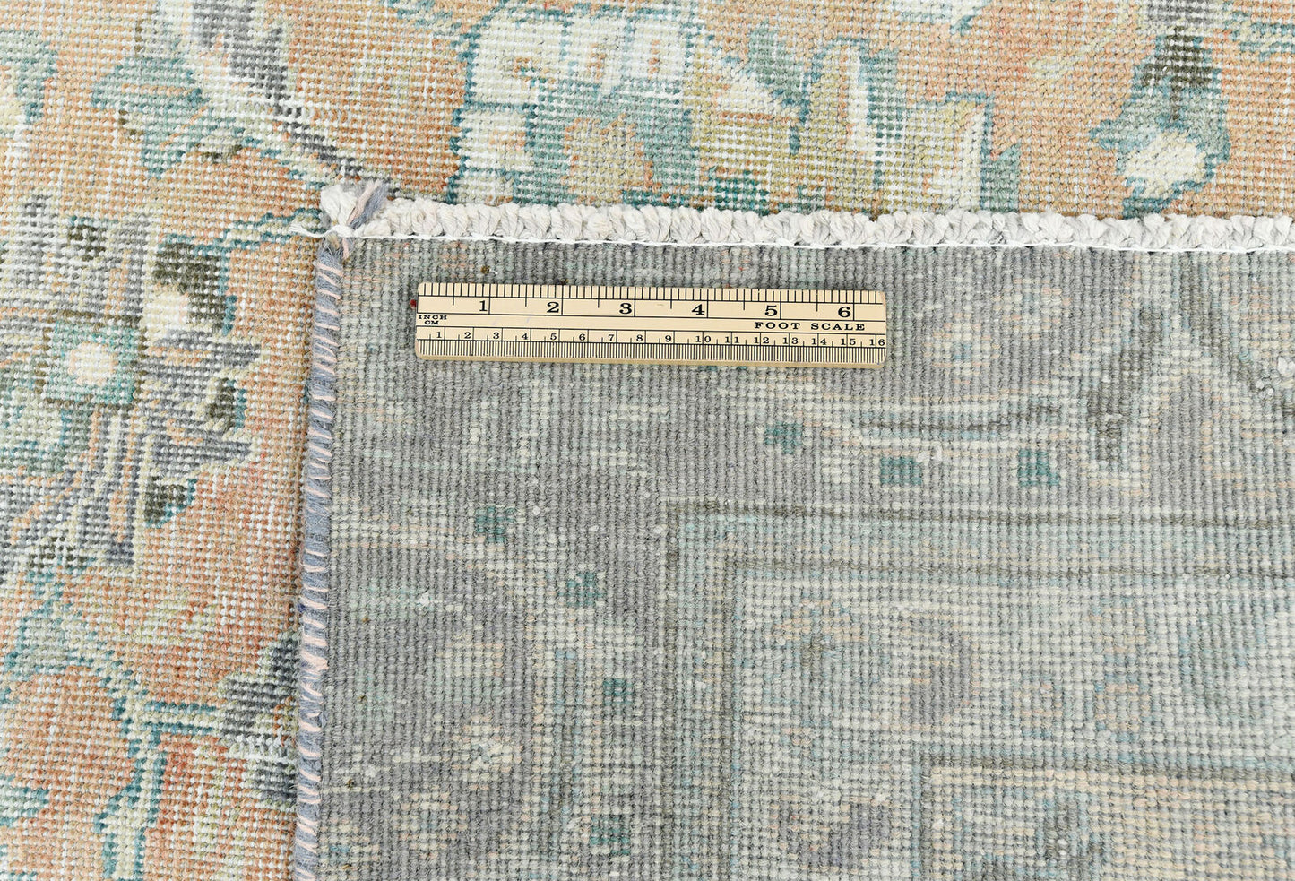Distressed Vintage Oriental Rug Floral Style