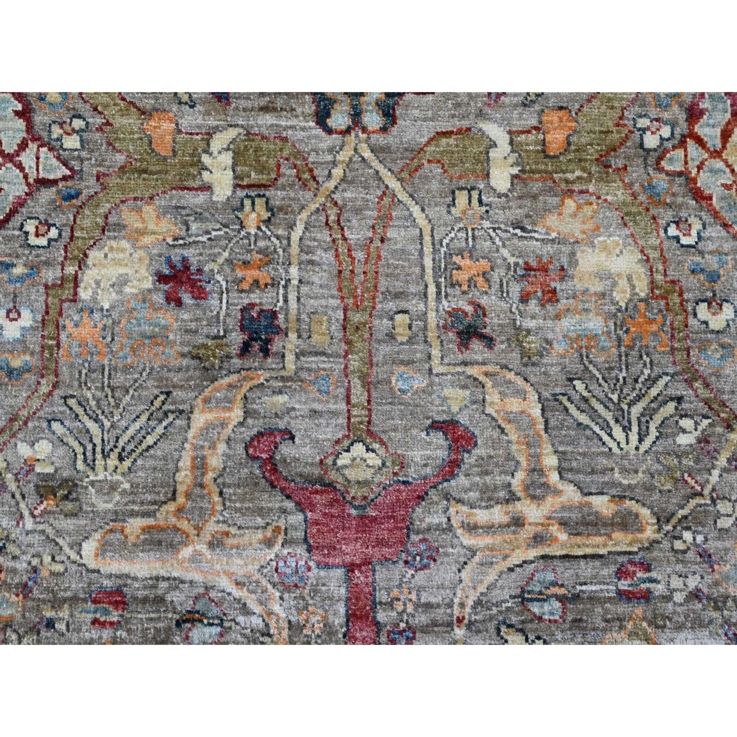 9'X12'1" Brown Aryana, Bijar Garus High Mountain Wool Hand Knotted Rug