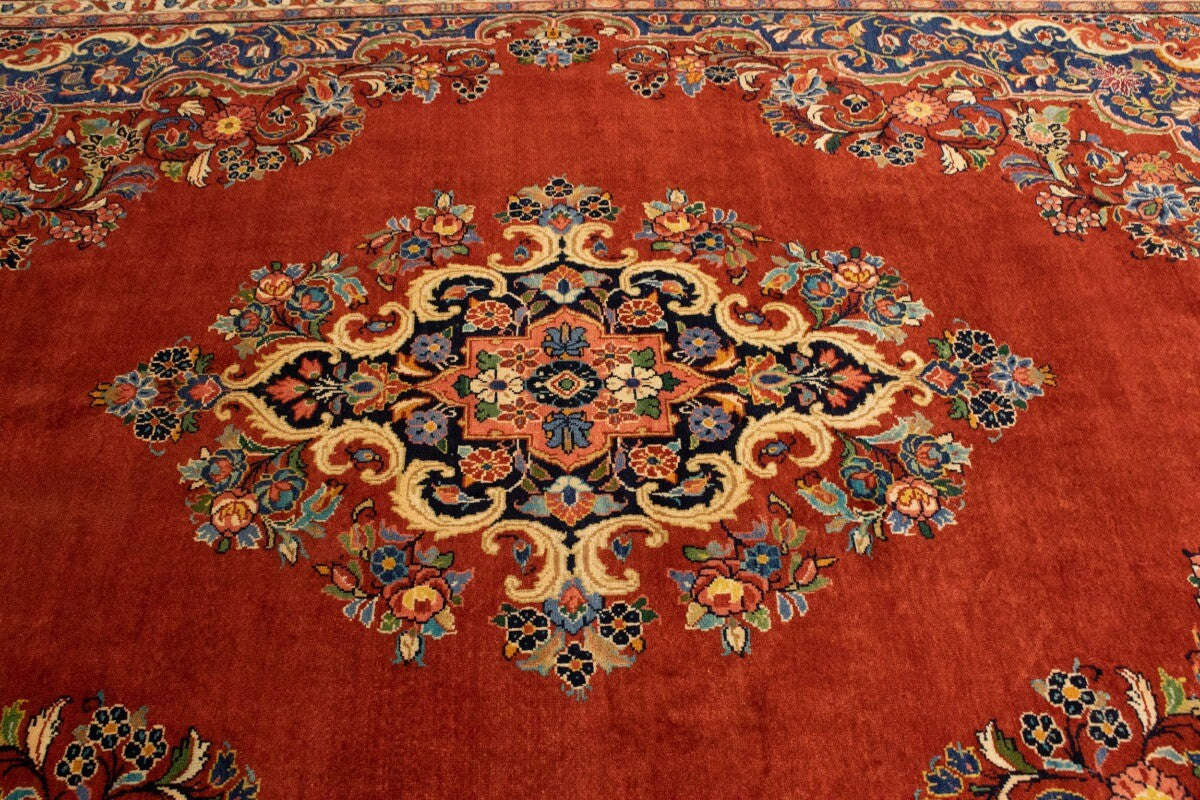 10'0X13'6 Ft Semi-Antique Traditional Handmade