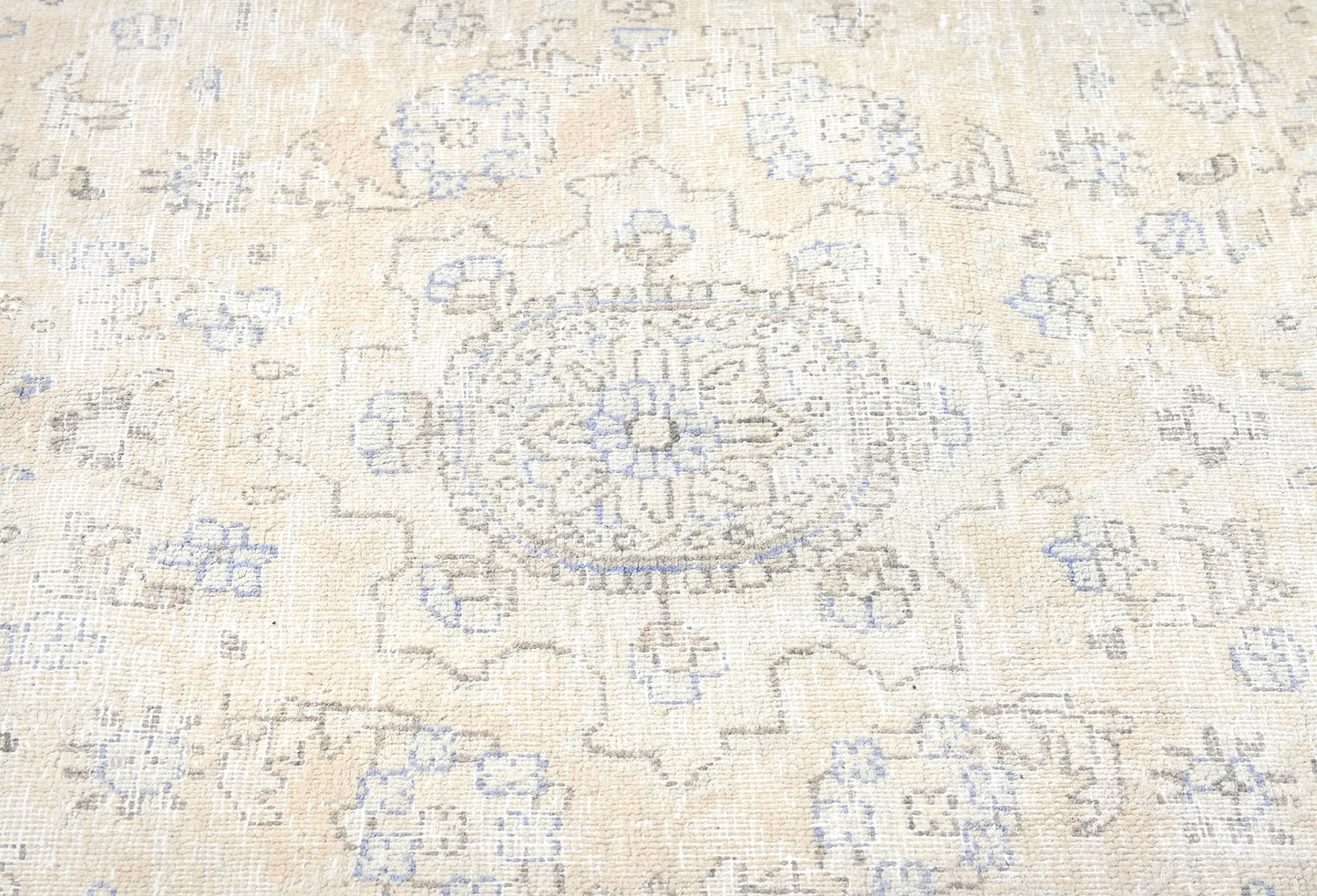 Handmade Antique Muted Distressed Oriental Rug