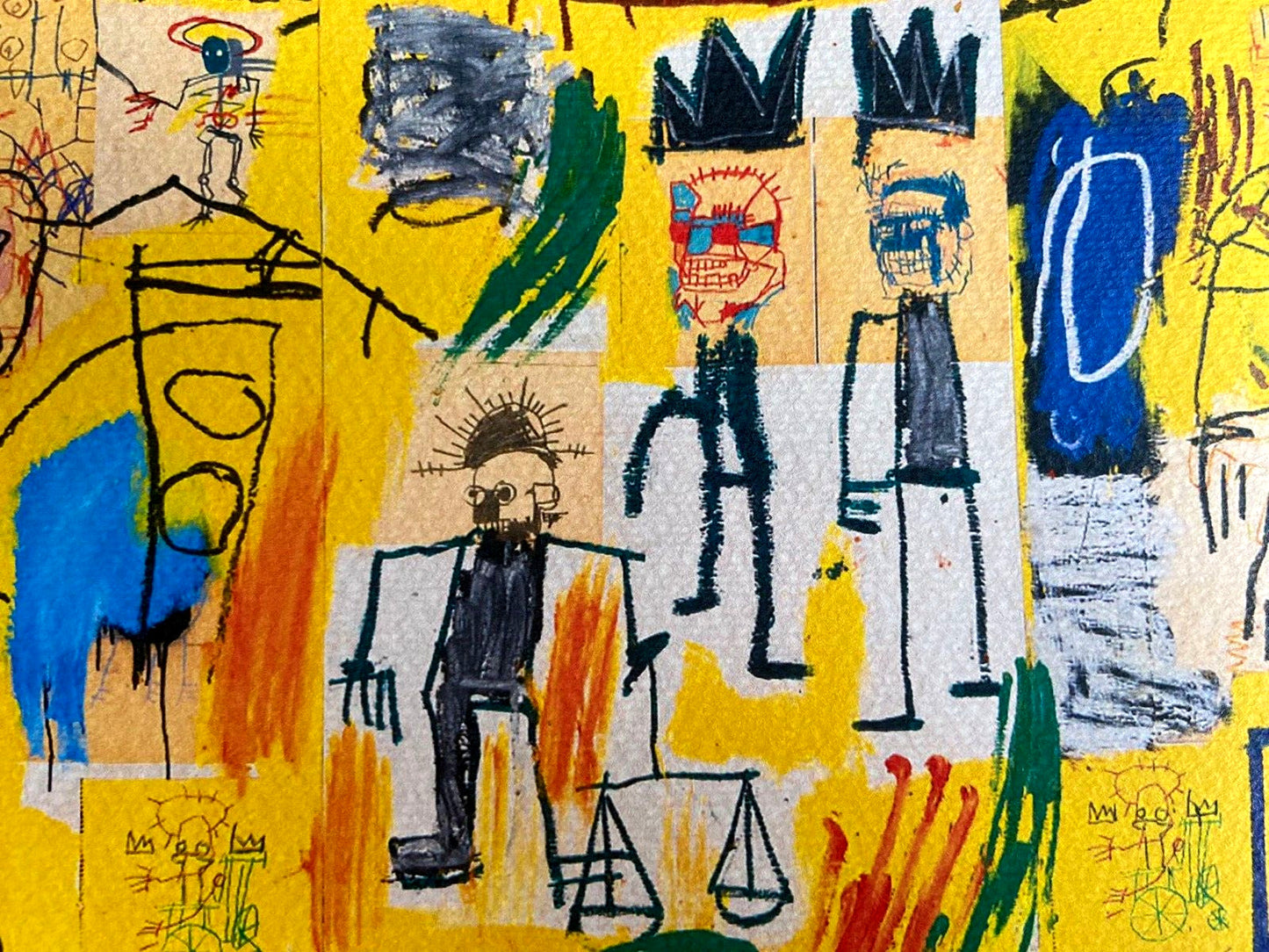 Jean-Michel Basquiat Lithograph Coa Signed (Willem De Kooning)