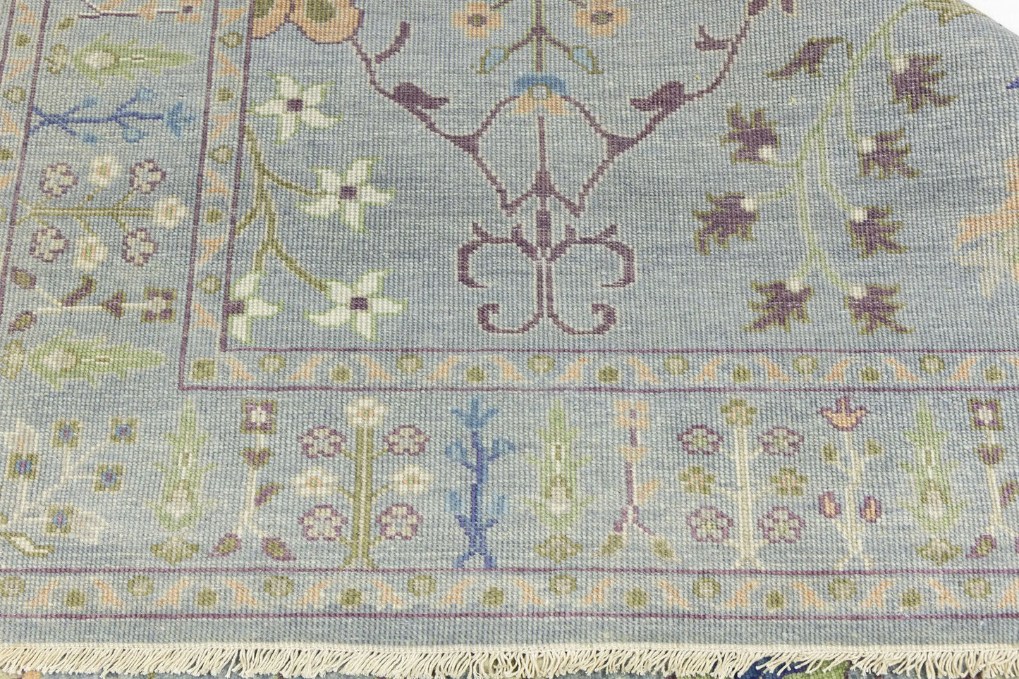 Handmade Tree of Life Oushak Chobi Oriental Rug