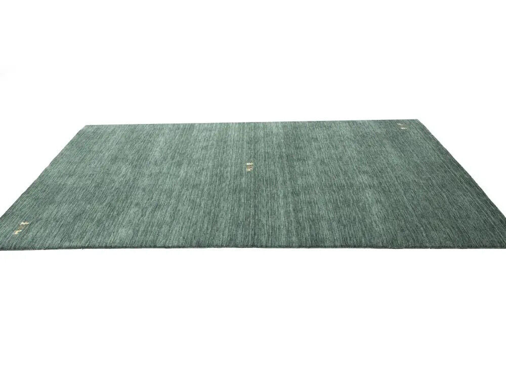 Handmade Dark Green Gabbeh Modern Rug Tribal