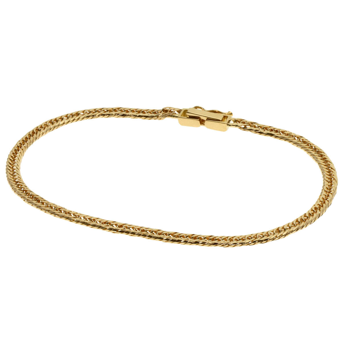 Curb chain Kihei W6 side Bracelet K18 Yellow Gold
