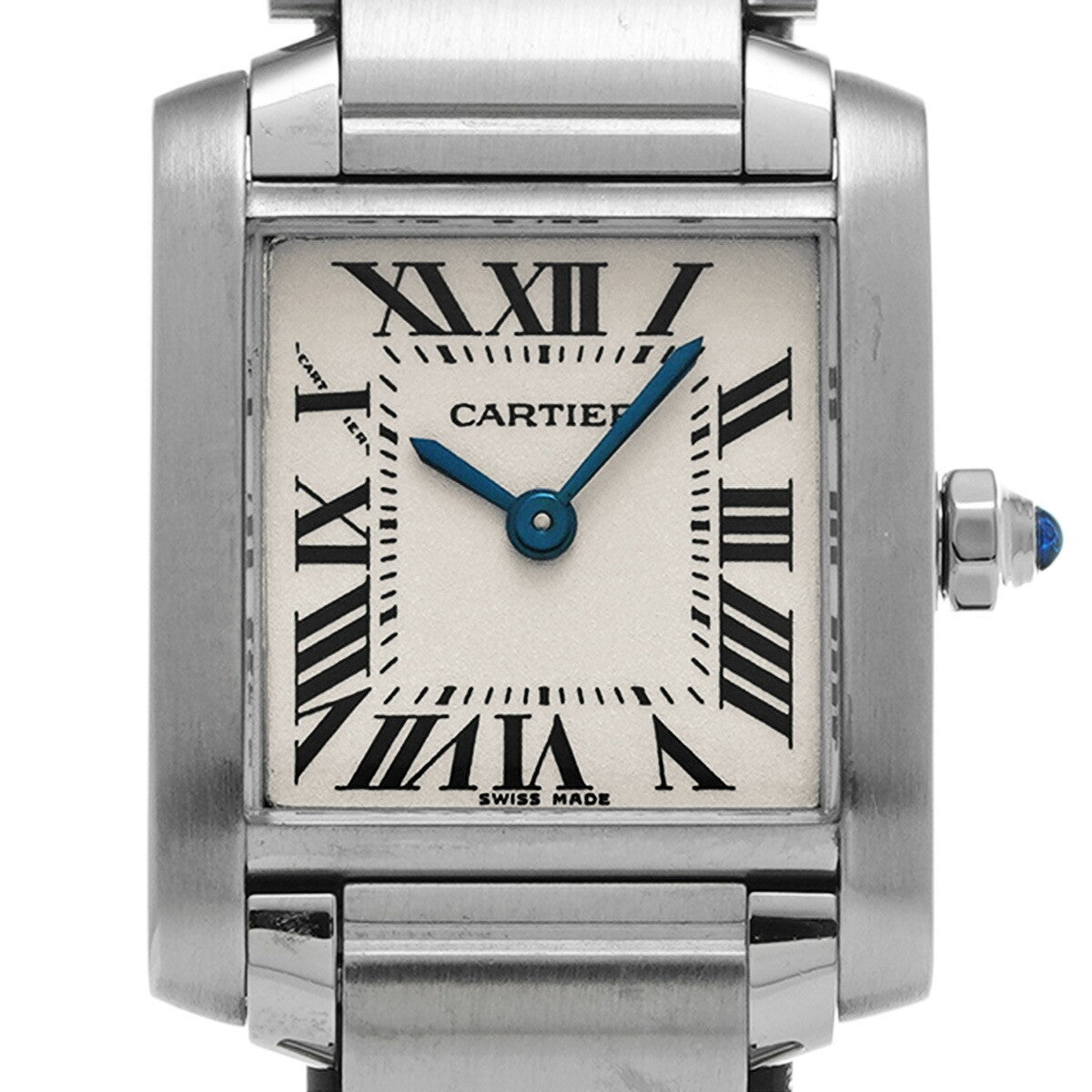 Cartier Tank Franaise Sm W51008Q3 Silver Ladies Used Watch #53495
