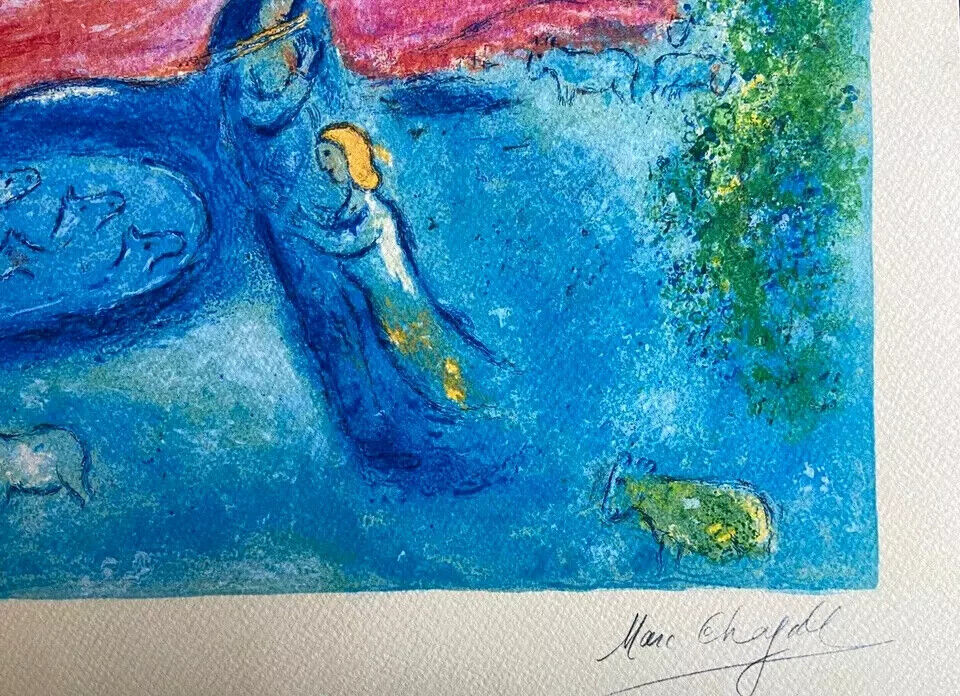 Marc Chagall Lithograph Coa Original Hand