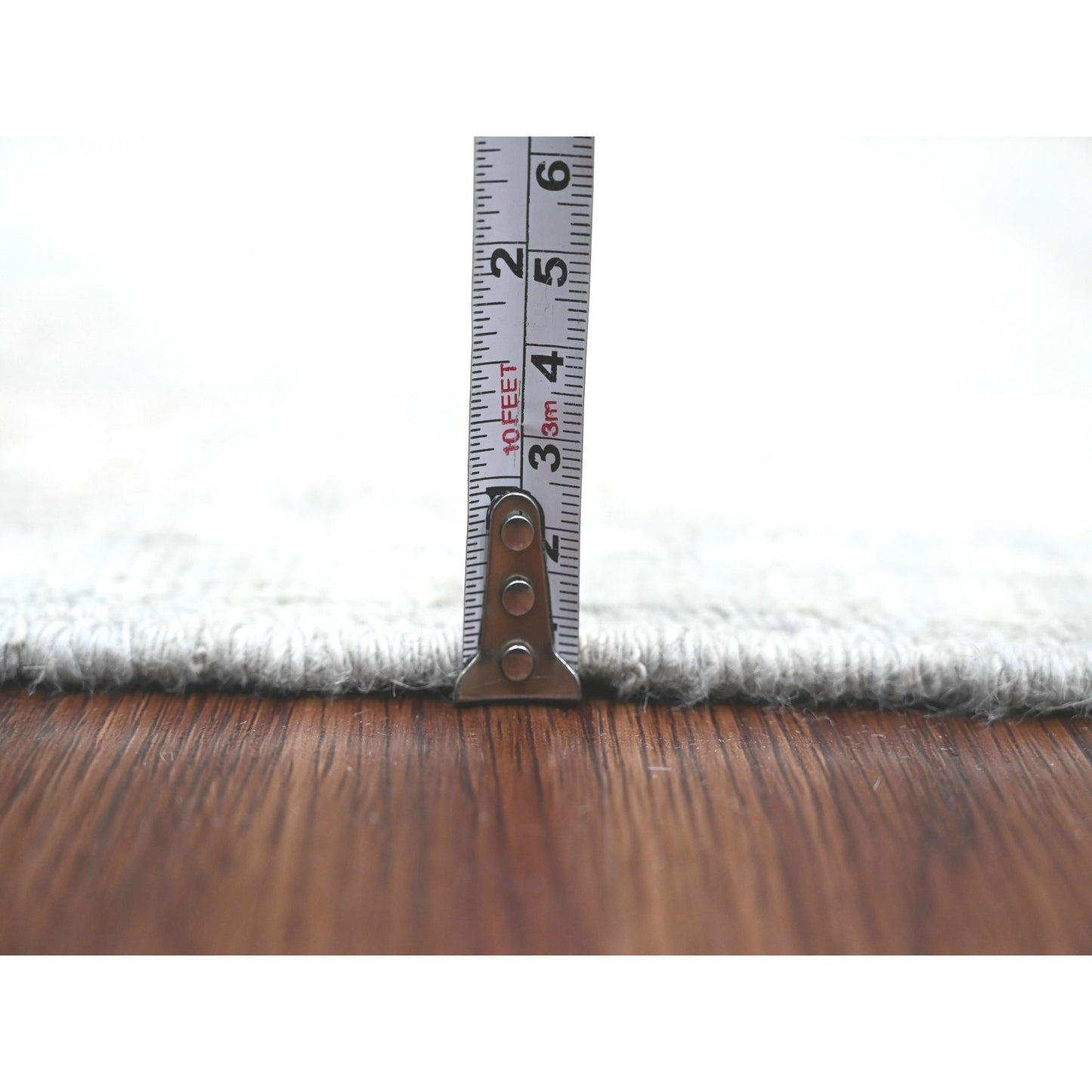 2'8"X11'7" Gray Stone Washed Peshawar Hand Knotted Pure Wool Runner Rug