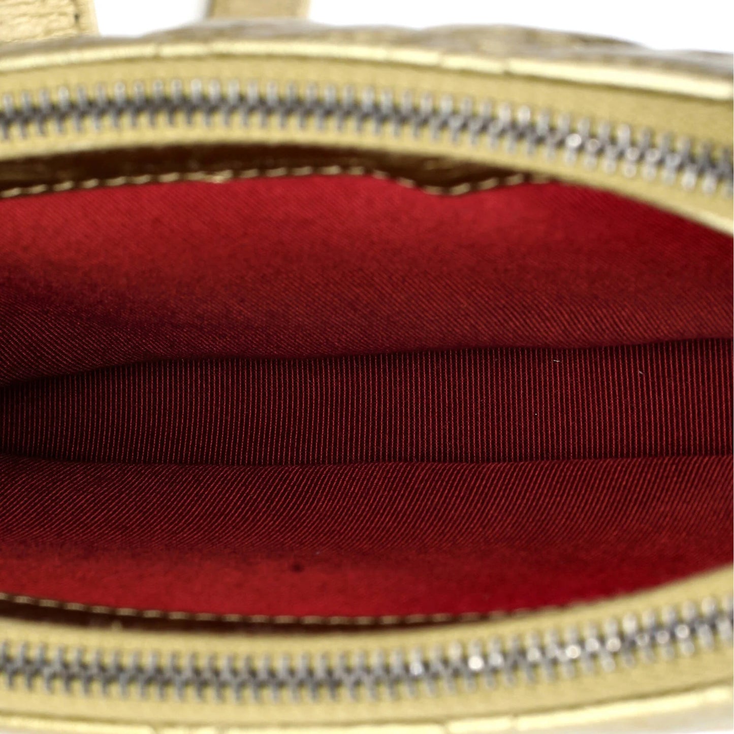 Chanel Gabrielle Double Zip Clutch With Chain Quilted Aged Calfskin