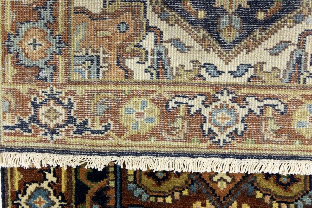 Handmade Heriz Serapi Runner Rug Geometric