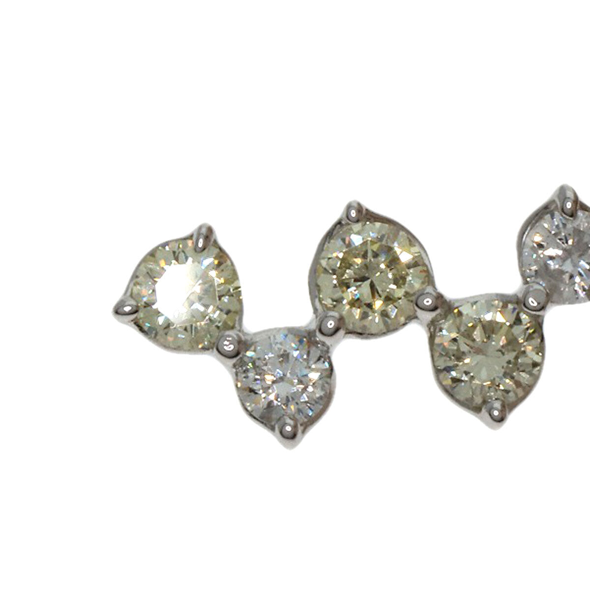 1Ct Diamond Necklace K18 White Gold 3.3G