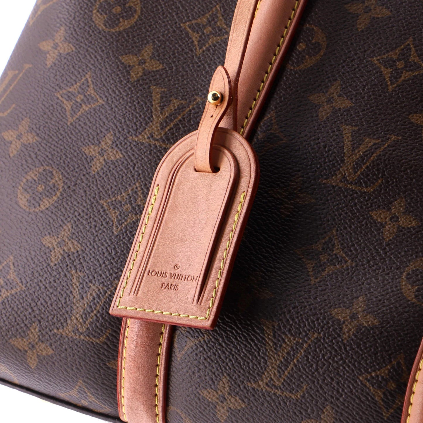 Louis Vuitton Soufflot Tote Monogram Canvas With Leather Mm