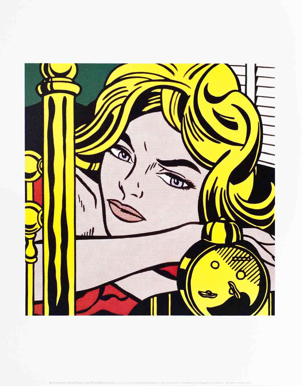 Roy Lichtenstein Blonde Waiting " Poster Pop Art