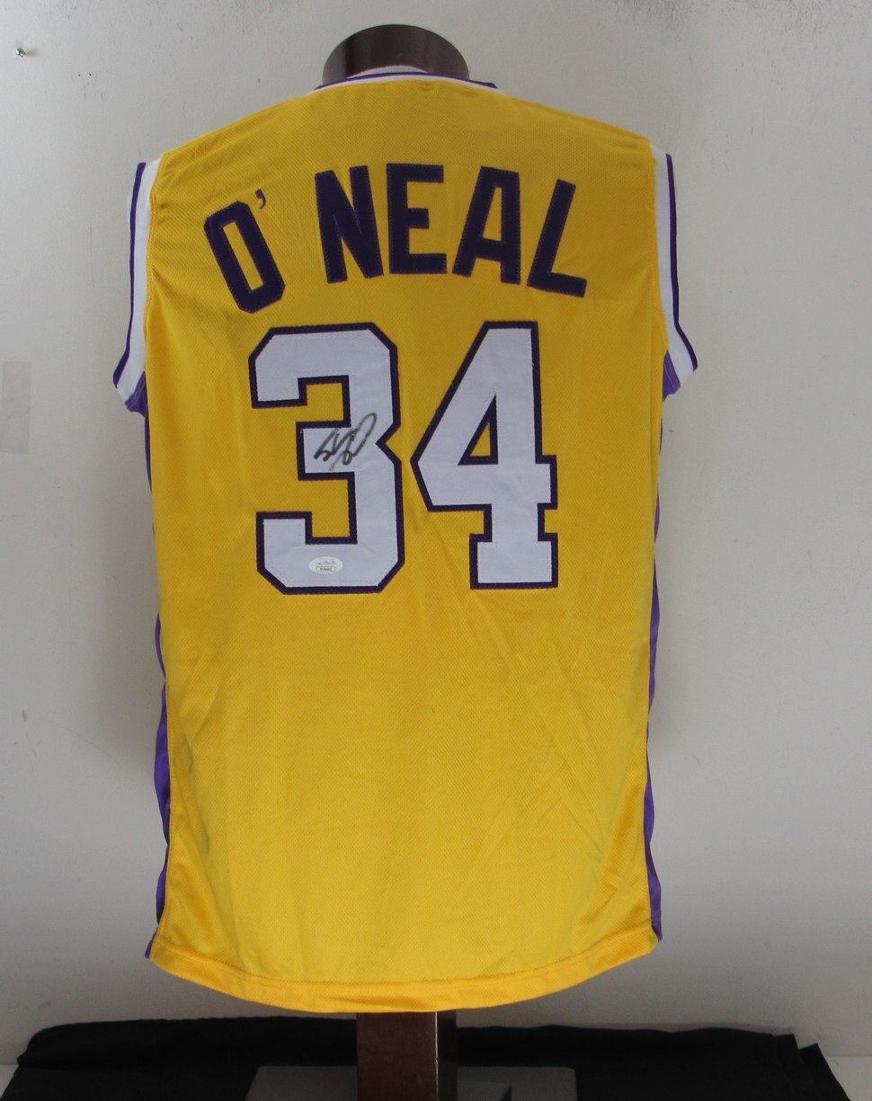 Shaquille O'Neal Hof Signed/Auto Lakers Custom Basketball Jersey Jsa 166367