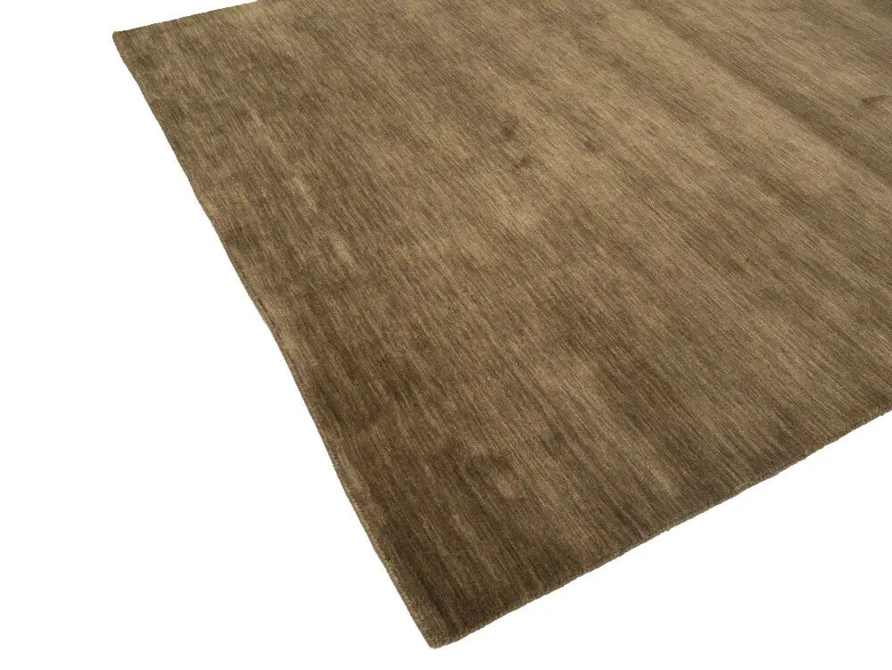 Brown Solid Hand-Loomed 6X9 Gabbeh Wool Rug