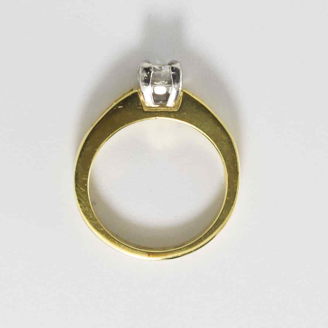 18K Yellow Gold Diamond Engagement Ring 1.30Ct
