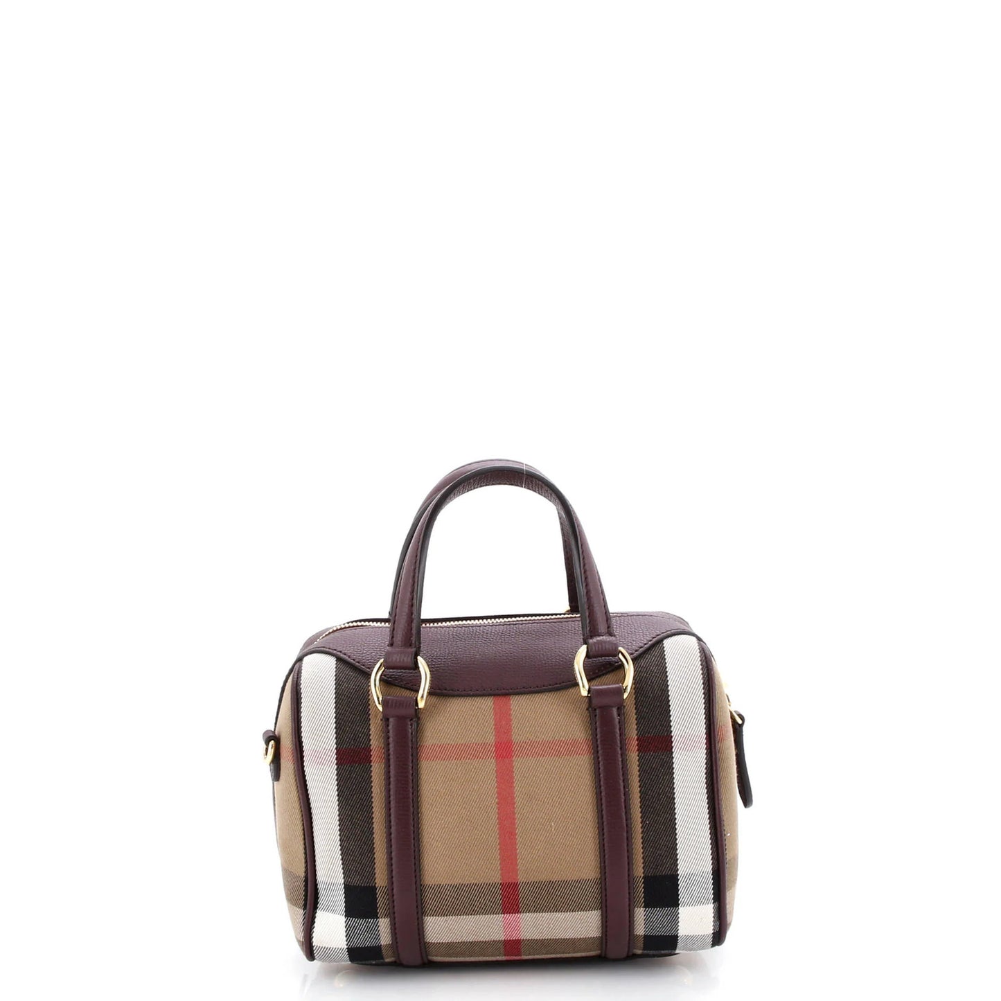 Burberry Alchester Convertible Satchel House Check Canvas Small