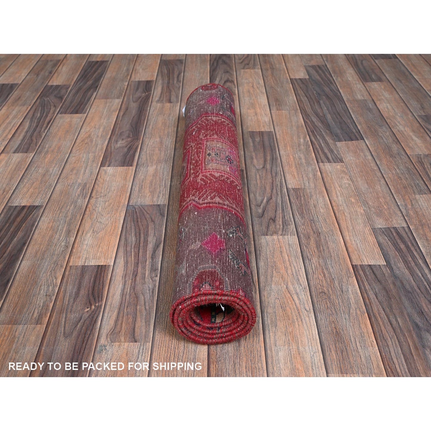 2'8"X6' Brown Vintage Northwest Zoroastrian Hand Knotted Wool Runner Rug