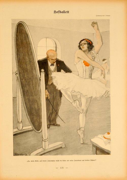 Simplicissimus 1913 By Kainer Holfballett On Linen Original