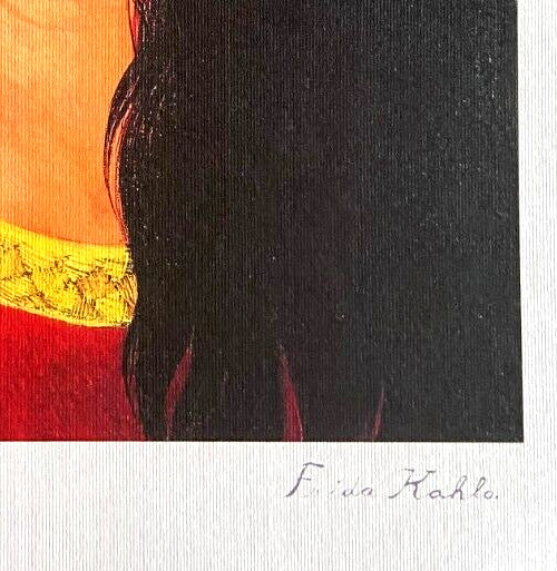 Frida Kahlo Lithograph Coa Hand