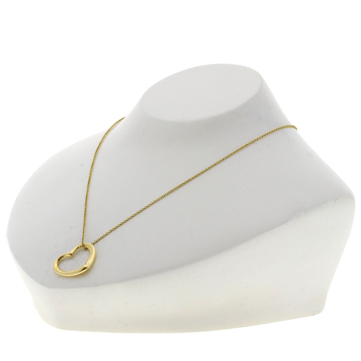 Tiffany&Co. Necklace Open Heart K18 Yellow Gold