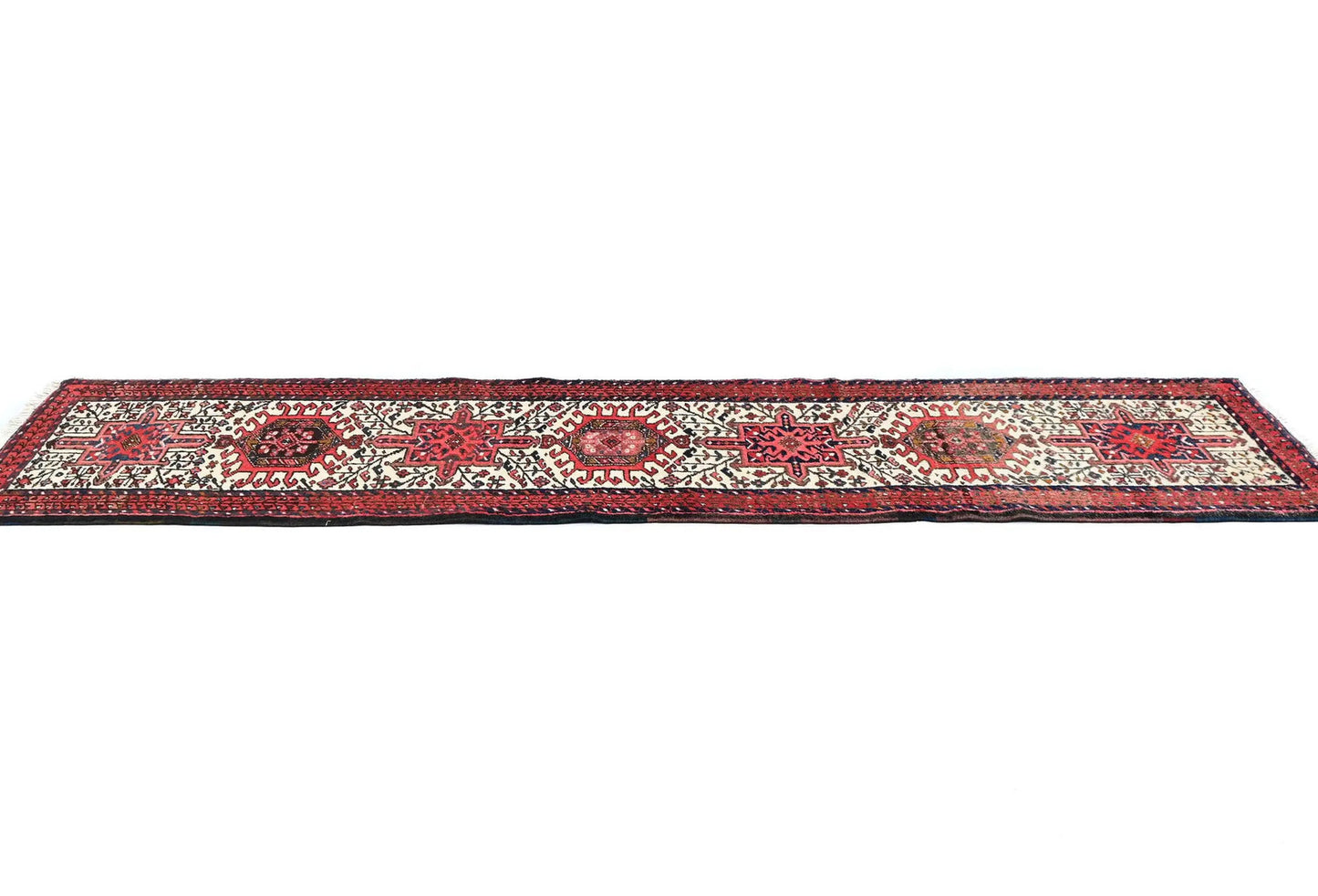 Handmade Vintage Oriental Runner Rug 2'3 X 9'2 Ft