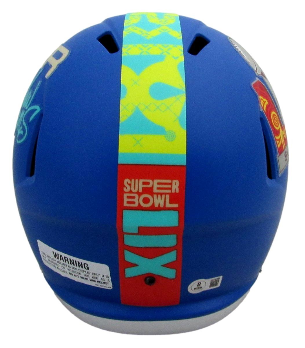 Jordan Mailata Signed Blue Sb Lix Full Size