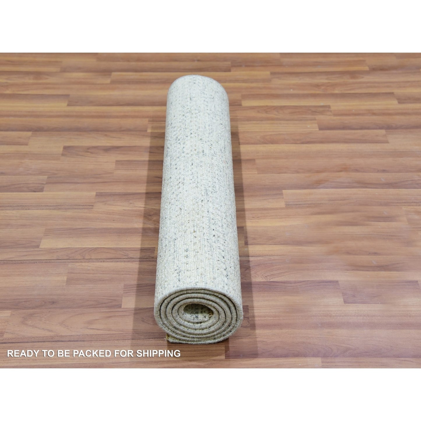 2'6"X6' Sea Salt Gray Tone On Tone Modern Undyed Hand Knotted Runner Rug