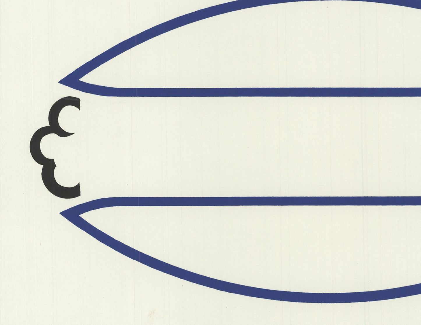 Ian Hamilton Finlay Catameringue " Serigraph Contemporary Blue