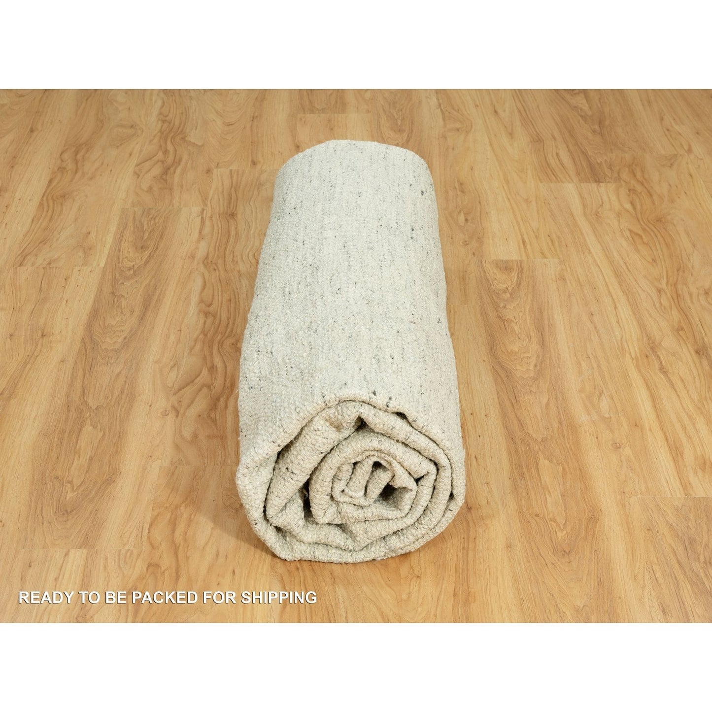10'X10' Halo Gray Organic Wool Cord Plain Hand Woven Flat Weave Round Rug