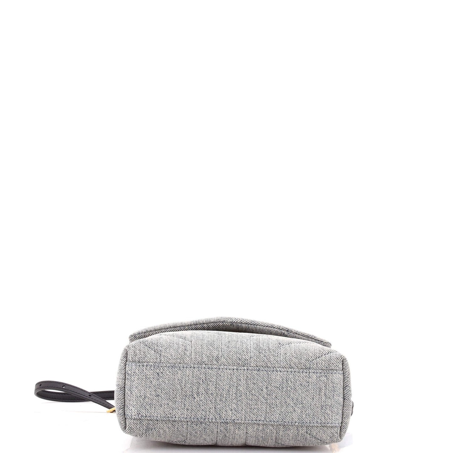 Saint Laurent Loulou Shoulder Bag Matelasse Chevron Denim Toy