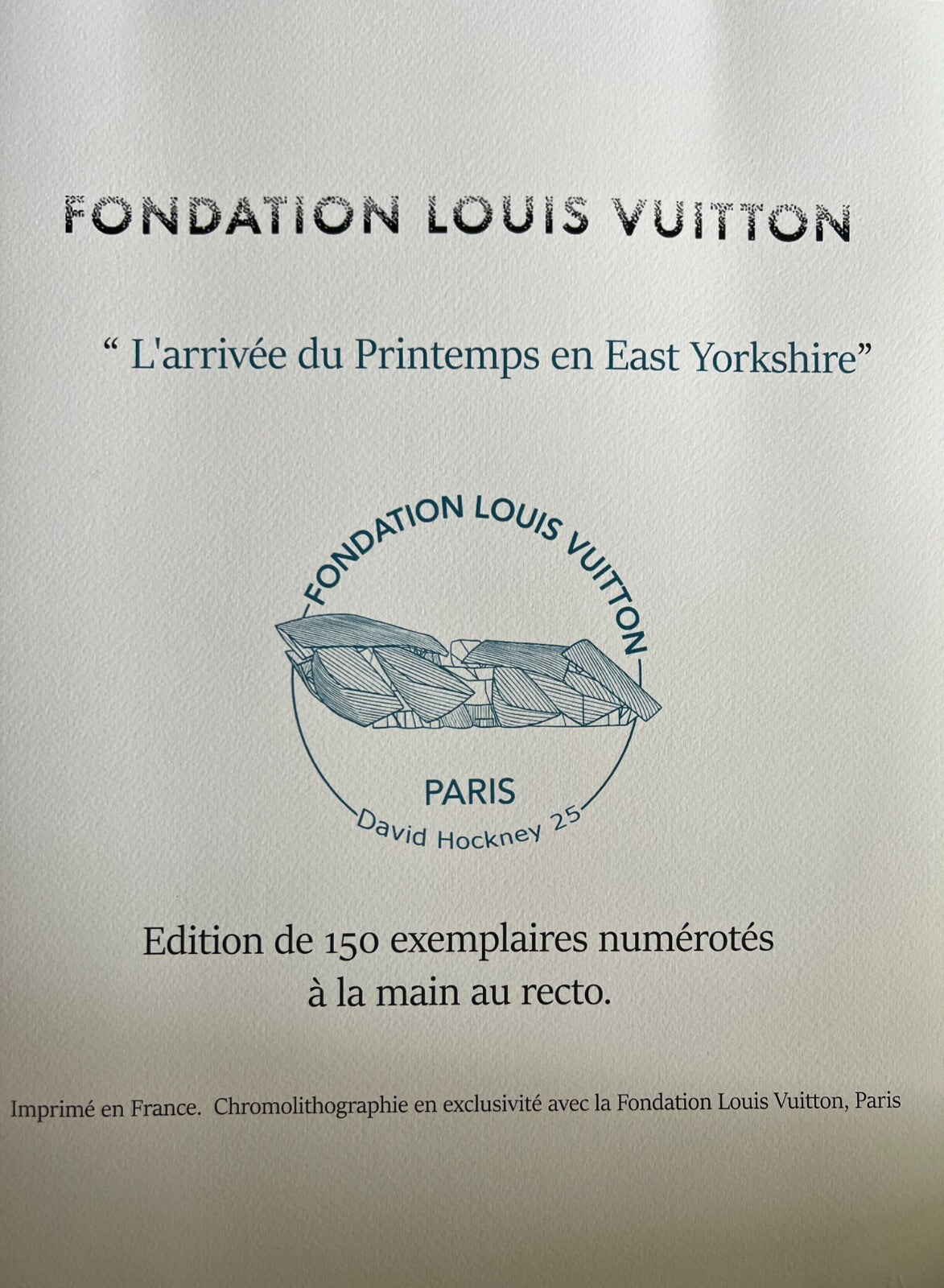 David Hockney Lithograph Coa Signed Op Numbered A Hand Limited &