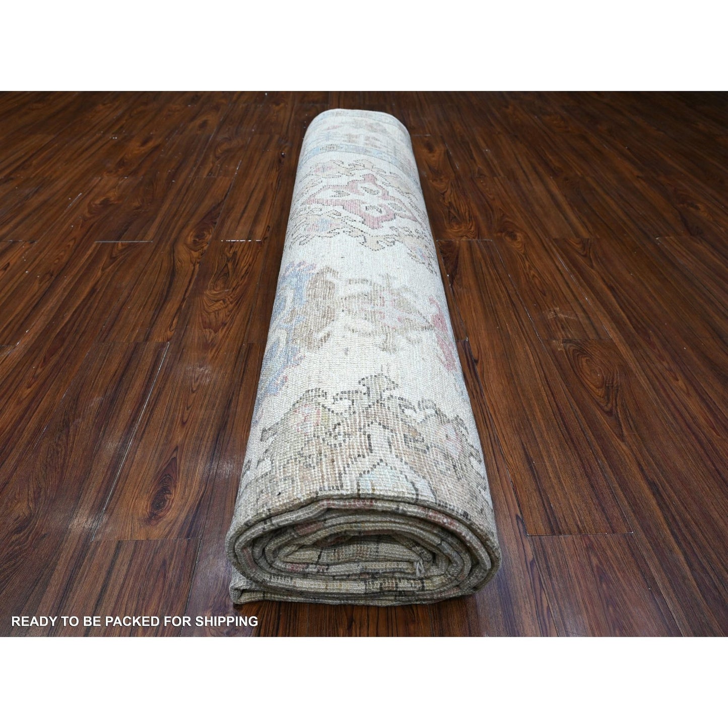 9'9"X13'10" Goose Gray Wool Weft Afghan Angora Oushak Oriental Rug