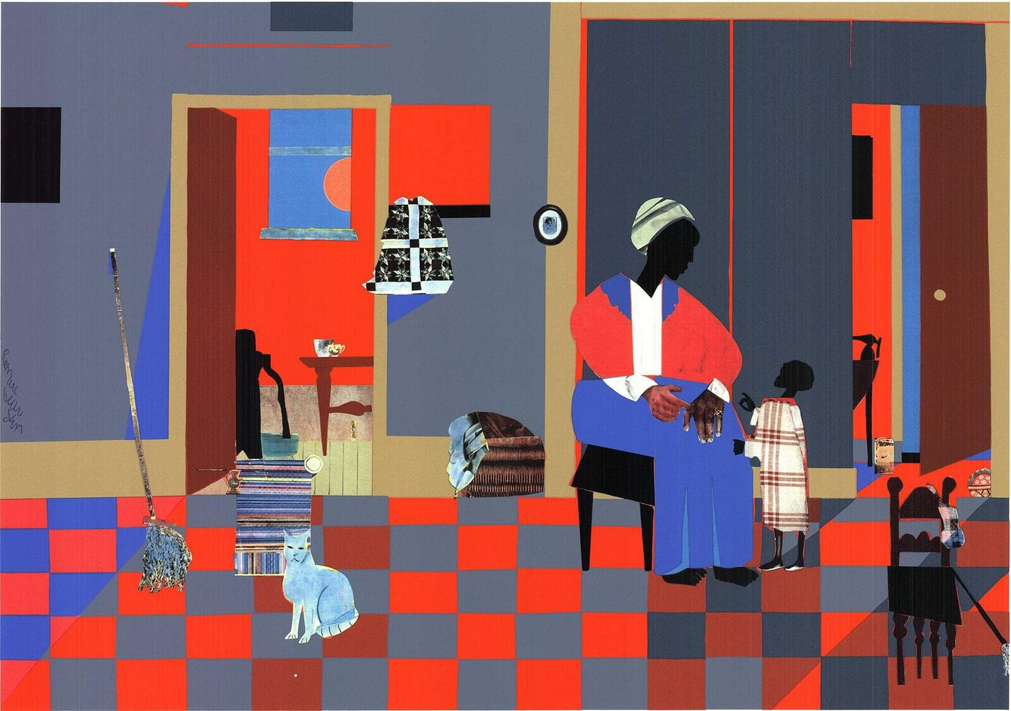 Romare Bearden Early Carolina Morning " Serigraph
